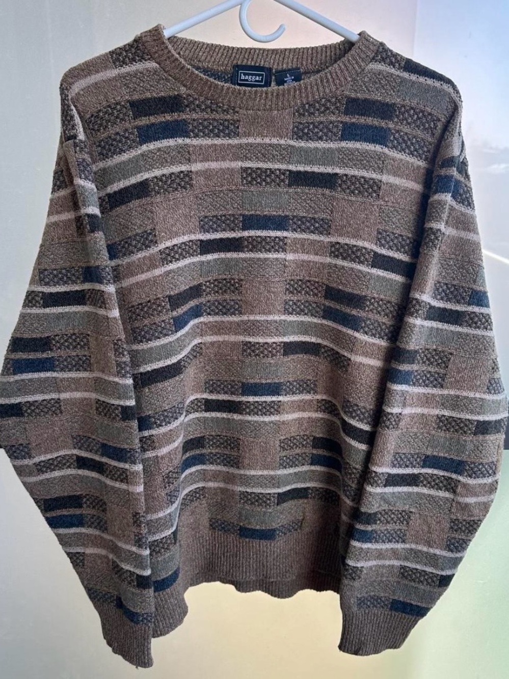Haggar Geometric Crewneck Sweater